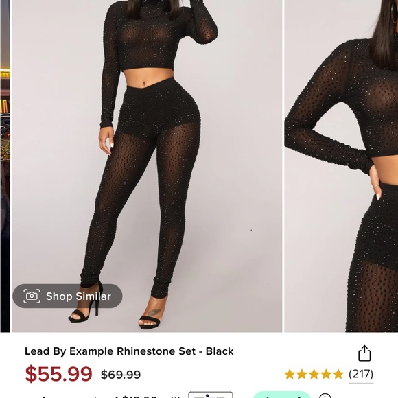 New with tags crop long sleeve top and pants. - Picture 3 of 9